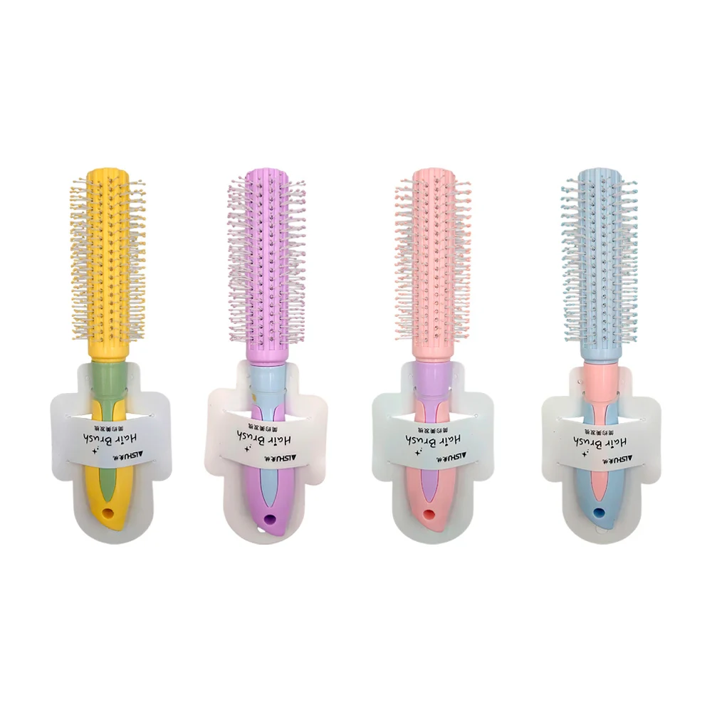 Cepillo cilíndrico de plástico para cabello, variedad de colores / ha…