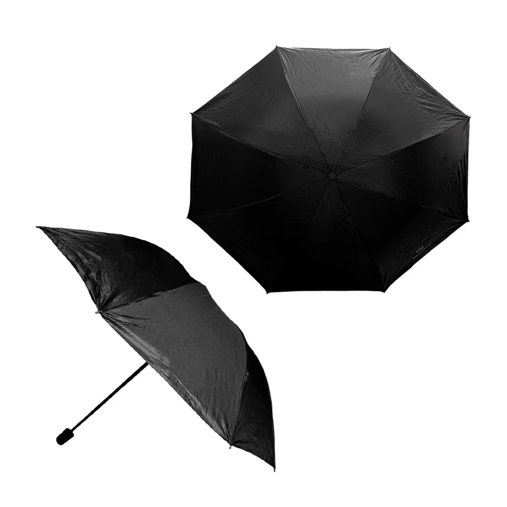 Sombrilla - paraguas de bolsillo en color negro con protección UV / s…