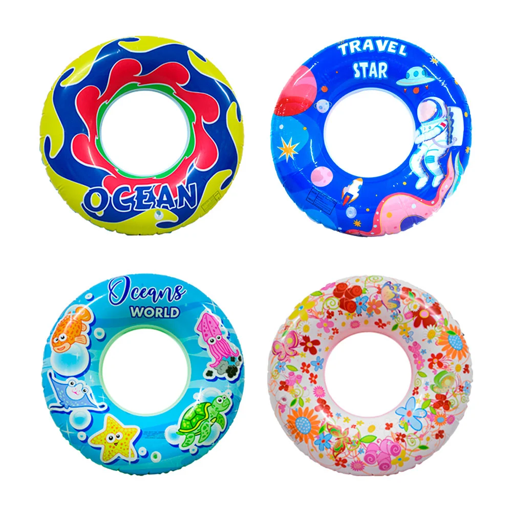 Salvavidas inflable dona con estampado marino, 90cm, variedad de mode…