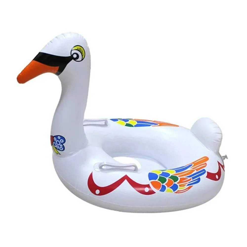 Salvavidas inflable con forma de cisne para bebé con asas, 75cm / bab…