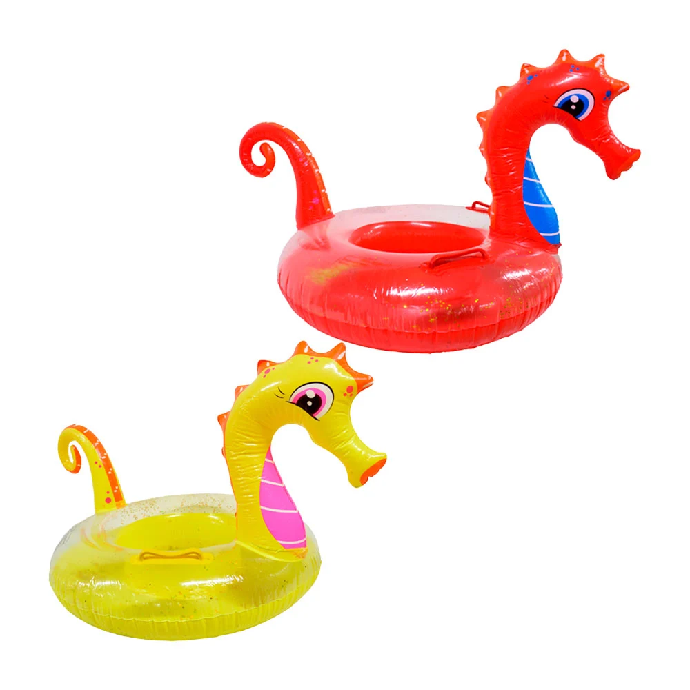 Salvavidas inflable con forma de caballito de mar para bebé con asas,…