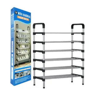 Organizador zapatero metálico multifuncional armable de 5 niveles, va…