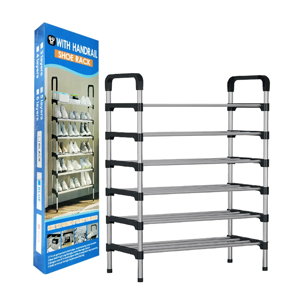 Organizador zapatero metálico multifuncional armable de 5 niveles, va…