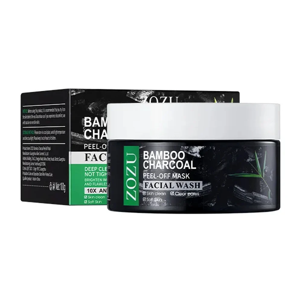 Exfoliante limpiador facial con carbón de bambú antioxidante, 100g / …