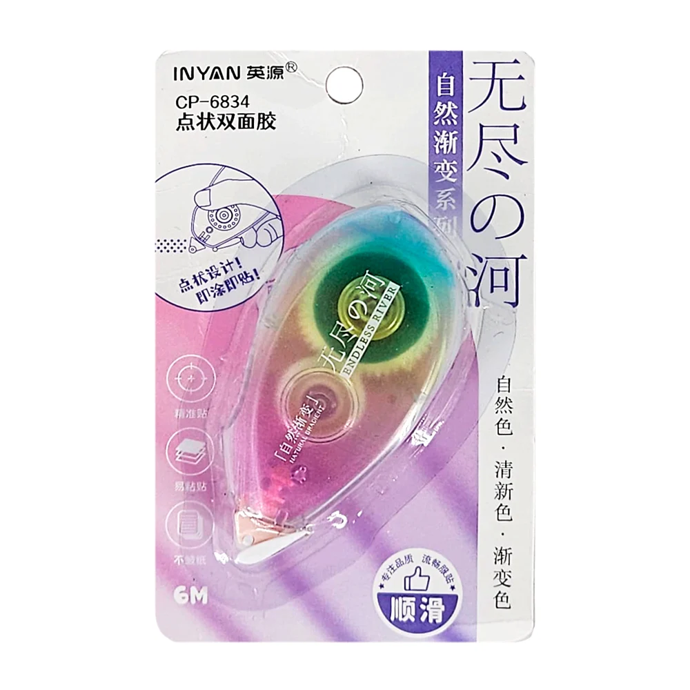 Dispensador de cinta decorativa con estampado de puntos, 6m / inyan /…