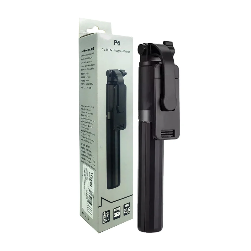 Bastón selfie stick bluetooth plegable con tripie / p6 / zpg-6533