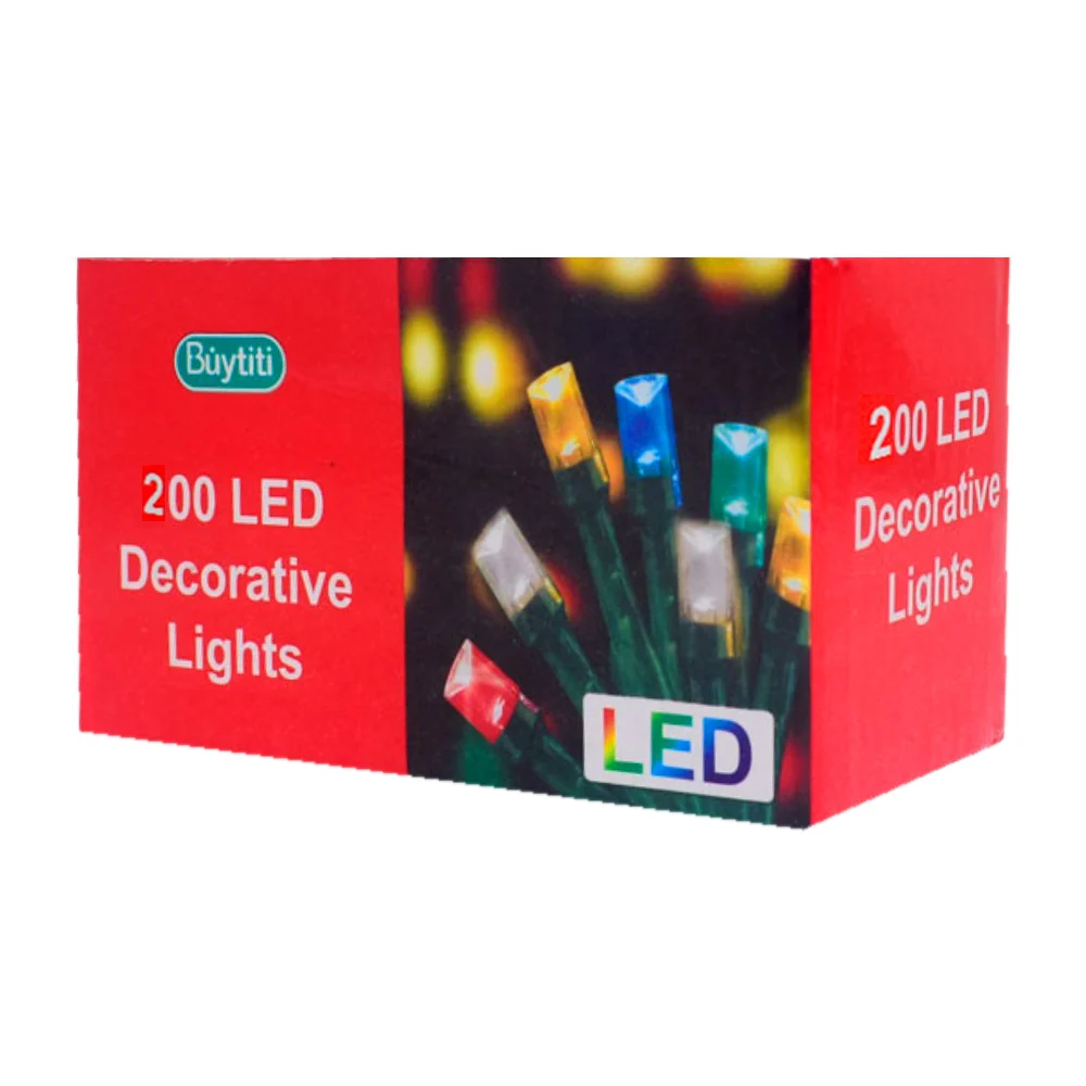 Serie de cable verde buytiti con 200 luces led en tono multicolor / z…