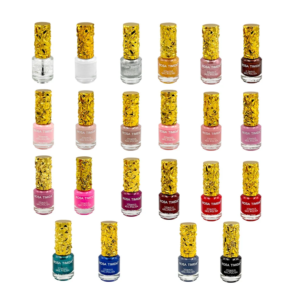 1pza Esmalte para uñas nail polish con vitaminas y tapa dorada textur…