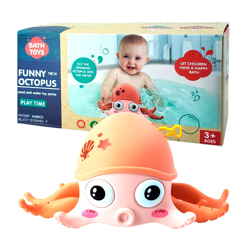 Pulpo de juguete móvil, con función de cuerda ideal para el baño, var…