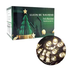 Serie de cable negro de 15m con 300 luces navideñas en modelo de arro…