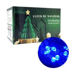 Serie de cable negro de 20m con 400 luces navideñas en modelo de arro…