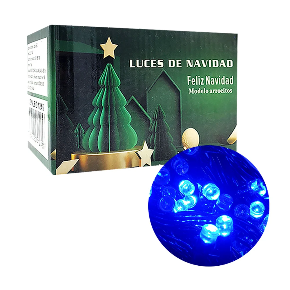 Serie de cable negro de 20m con 400 luces navideñas en modelo de arro…