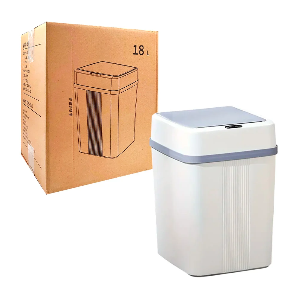 Cubo bote de basura automático inteligente con capacidad de 18L, vari…