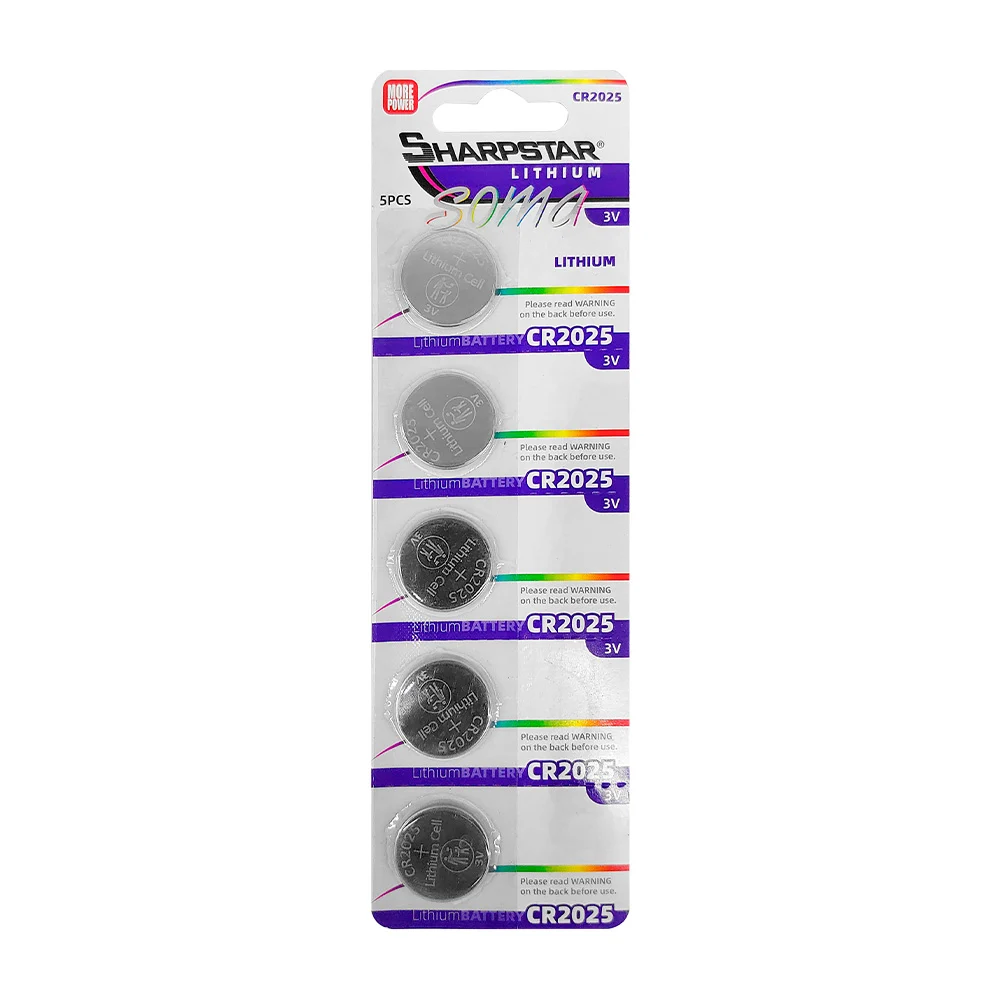 Blíster con 5 pilas alcalinas redondas de litio, 3v / sharpstar / cr2…