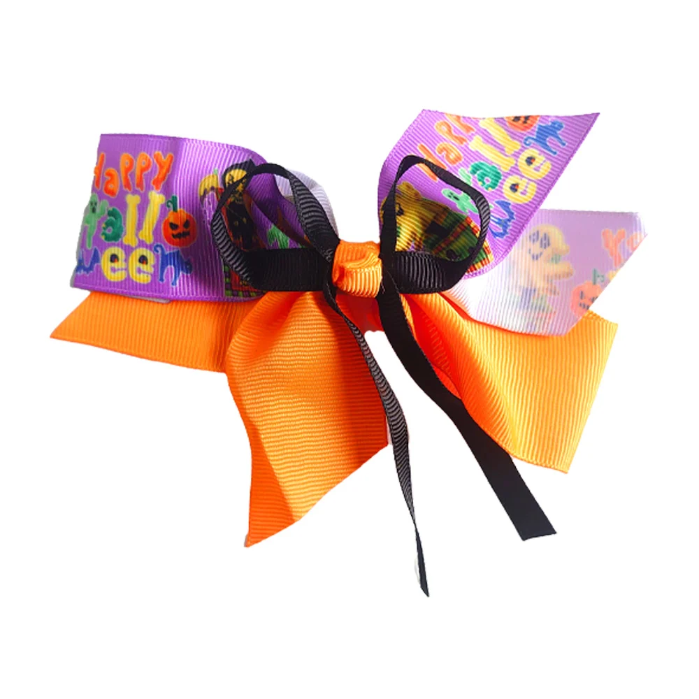 1pza Broche moño de tela con diseño estampado de halloween o día de m…