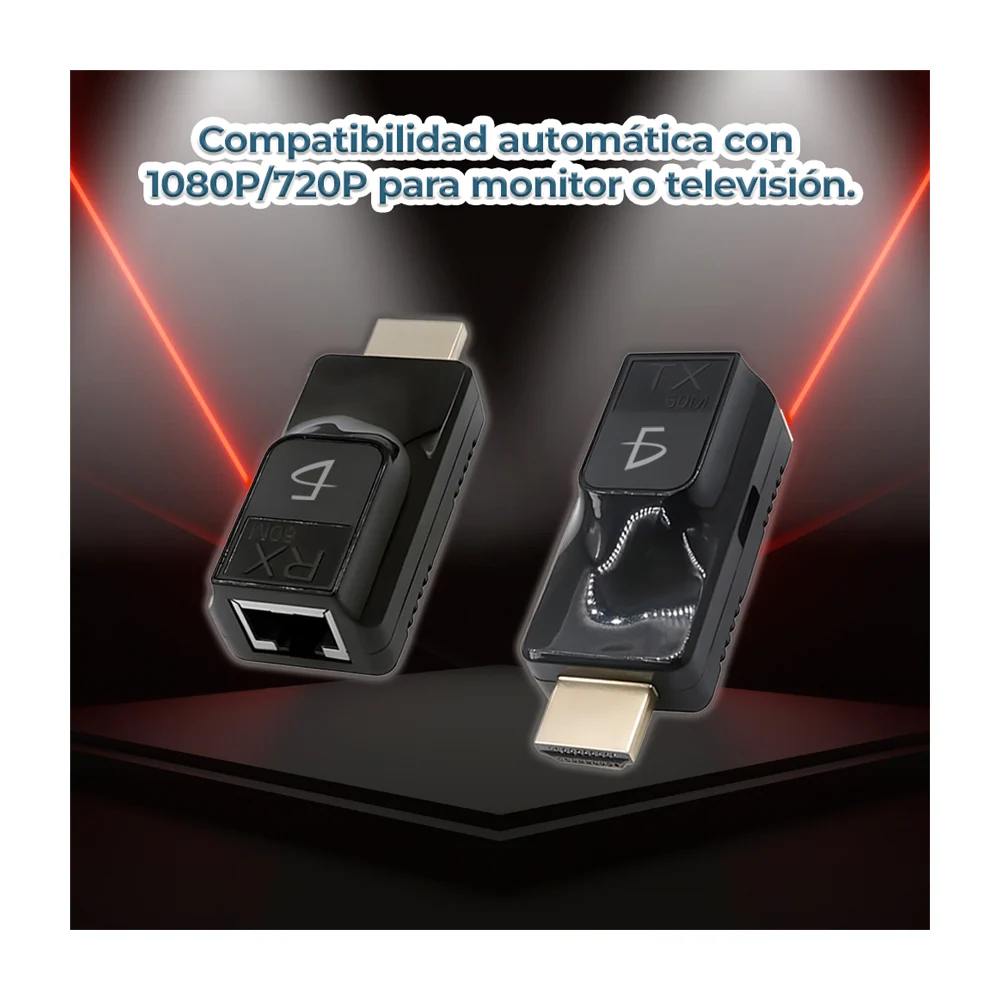 Extensor repetidor hdmi de 60 metros a cable ethernet rj45 categoría …