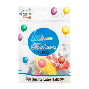 Paquete con 12 pzas de globos dobles transparentes y lisos de colores…