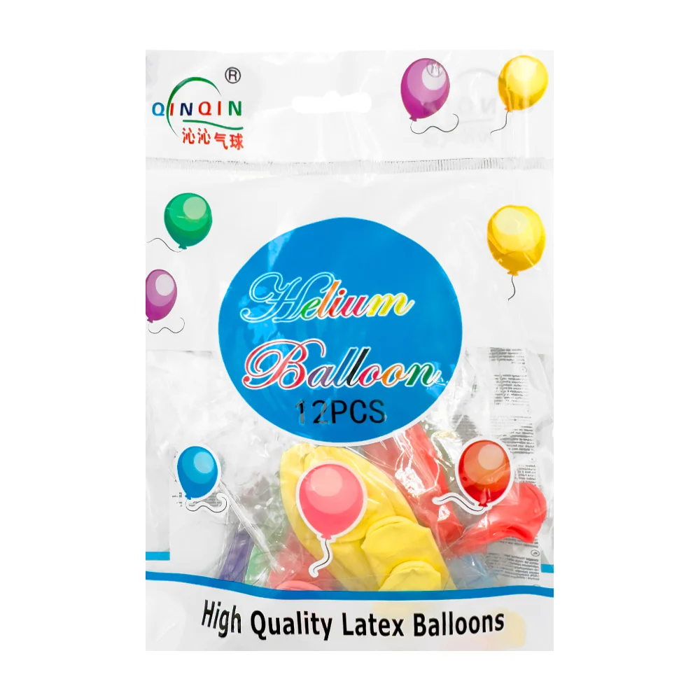 Paquete con 12 pzas de globos dobles transparentes y lisos de colores…