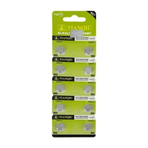 Blíster con 10 pilas baterías alcalinas tianqiu de ag7 y 1.5v / lr927…