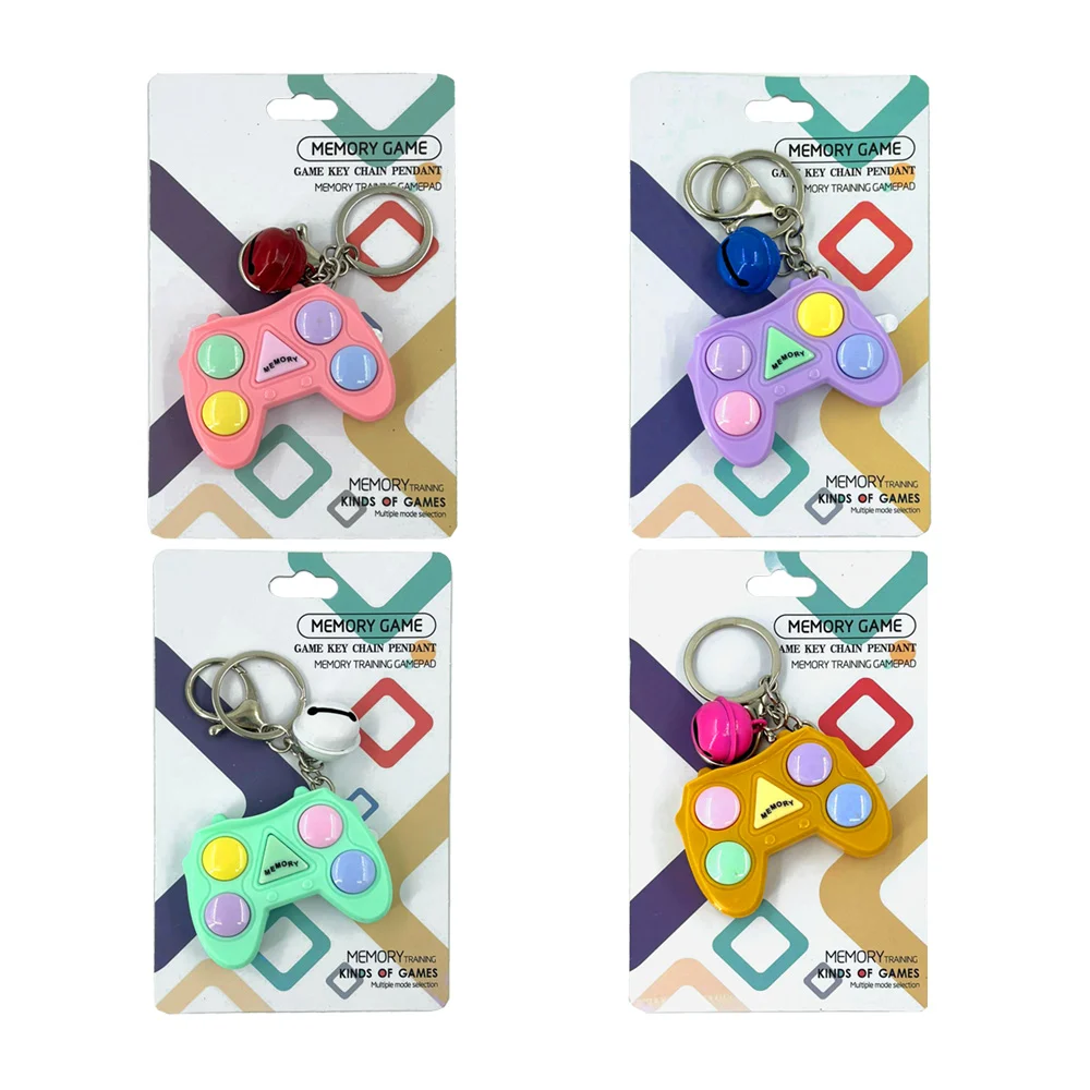 1pza Llavero en forma de consola con juego de memoria y cascabel, var…