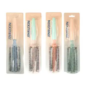 Cepillo de plástico bicolor para el cabello con cerdas resistentes, v…