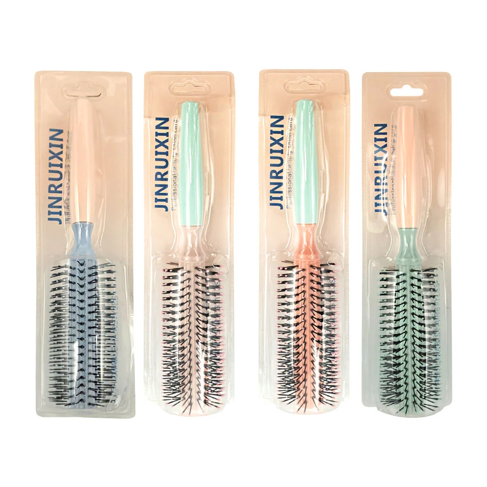 Cepillo de plástico bicolor para el cabello con cerdas resistentes, v…