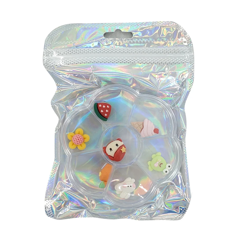 Estuche de acrílico transparente en forma de flor con 7 figuras anima…