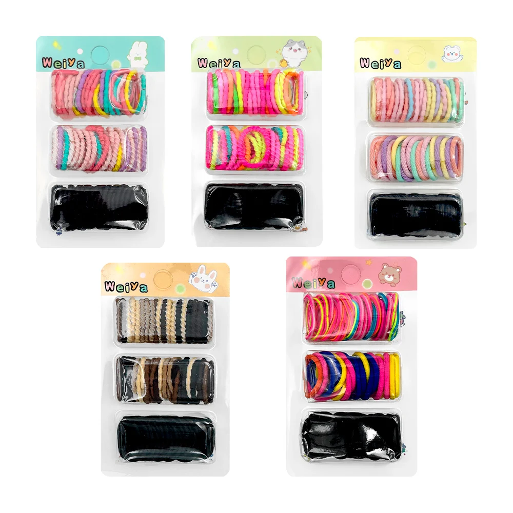 Blíster con mini ligas para el cabello, lisas, onduladas o corrugadas…
