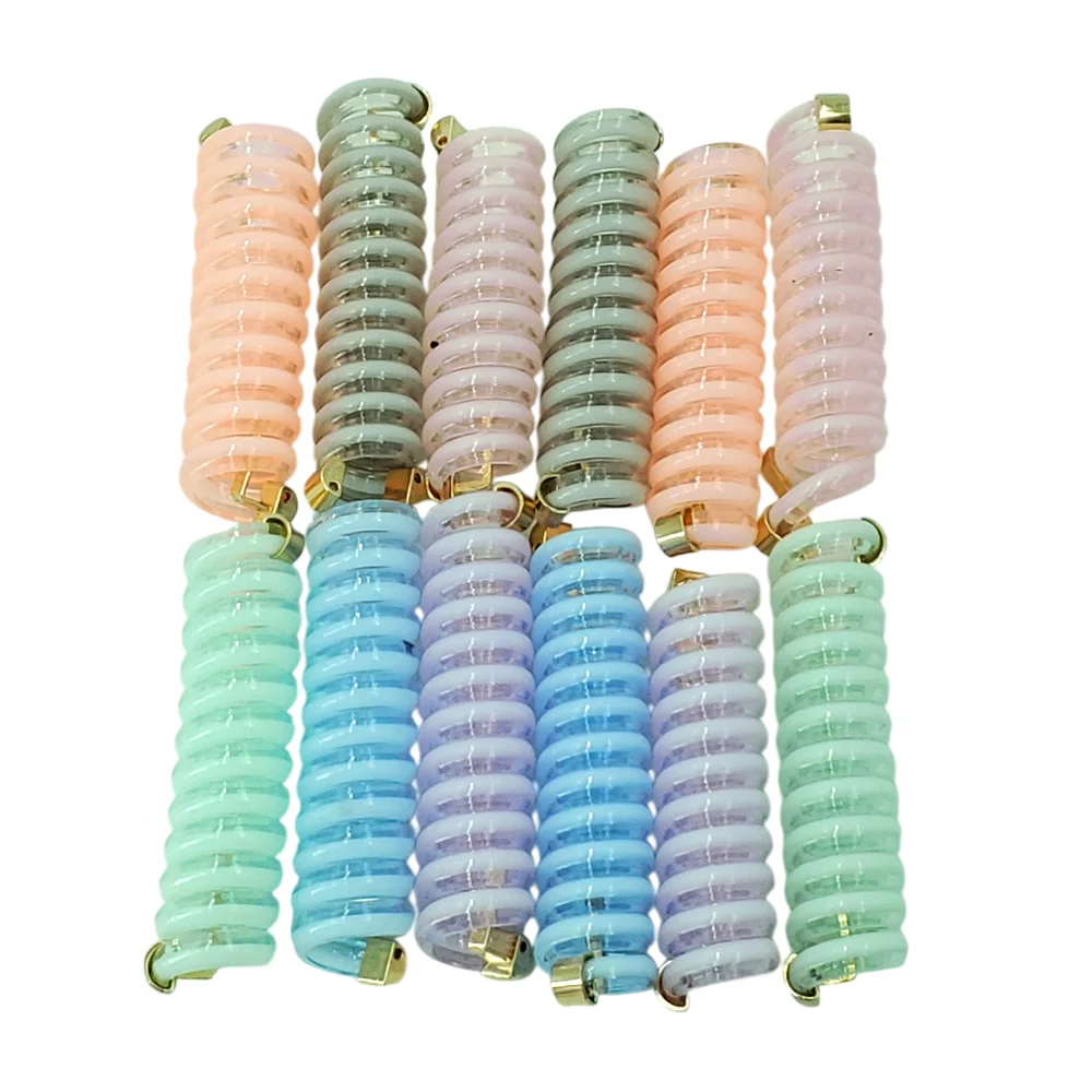 Paquete con 12 espirales elásticos de plástico para el cabello con br…
