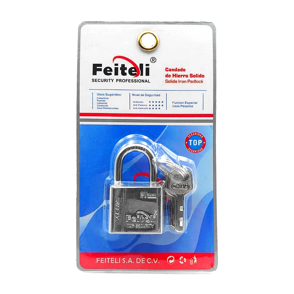 Candado de hierro sólido de 30 mm con gancho chico, seguridad alta, a…
