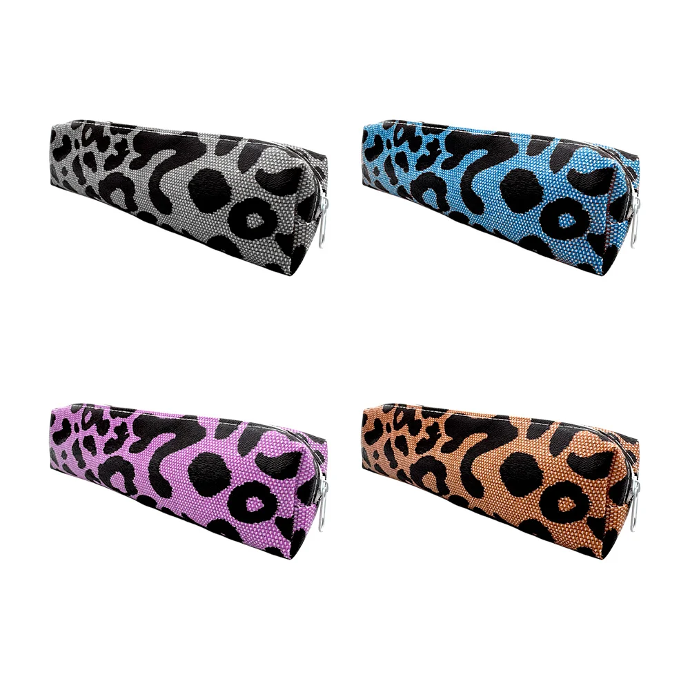 1pza Lapicera mediana rectangular con cierre y estampado de manchas -…