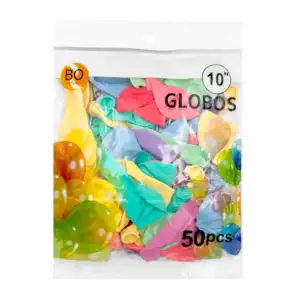 Paquete con 50 globos de látex de 10 pulgadas de colores surtidos / b…