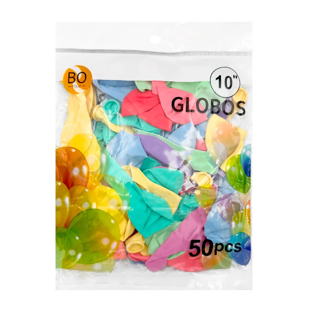 Paquete con 50 globos de látex de 10 pulgadas de colores surtidos / b…