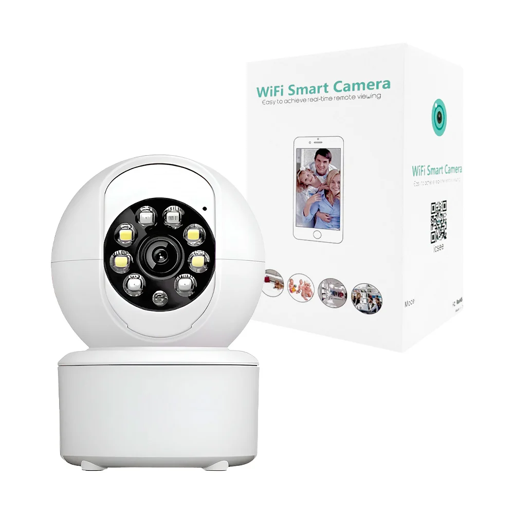 Cámara de vigilancia wifi inteligente con rotación de 360, almacenami…