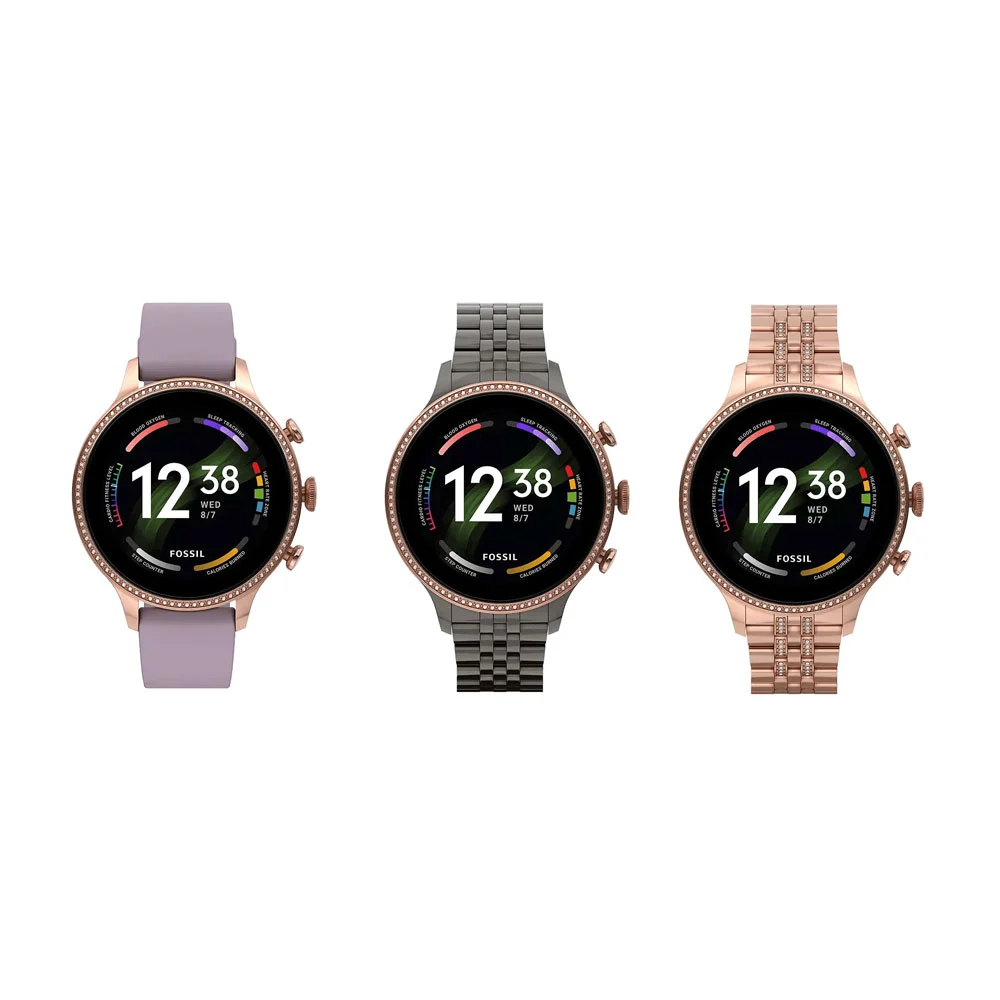 Reloj smartwatch redondo gen 8 con pedrería de fantasía, correa metál…