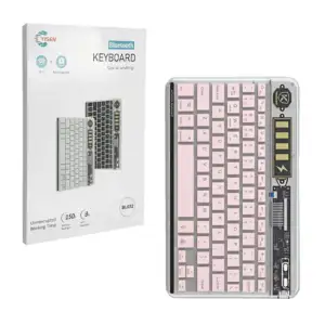 Teclado inalámbrico yisen con diseño transparente, recargable compati…