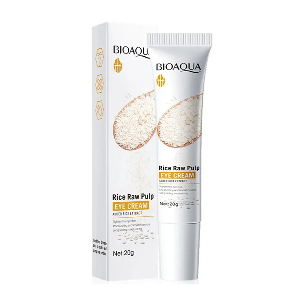Crema antiojeras con extracto de pulpa de arroz para disminuir la hin…