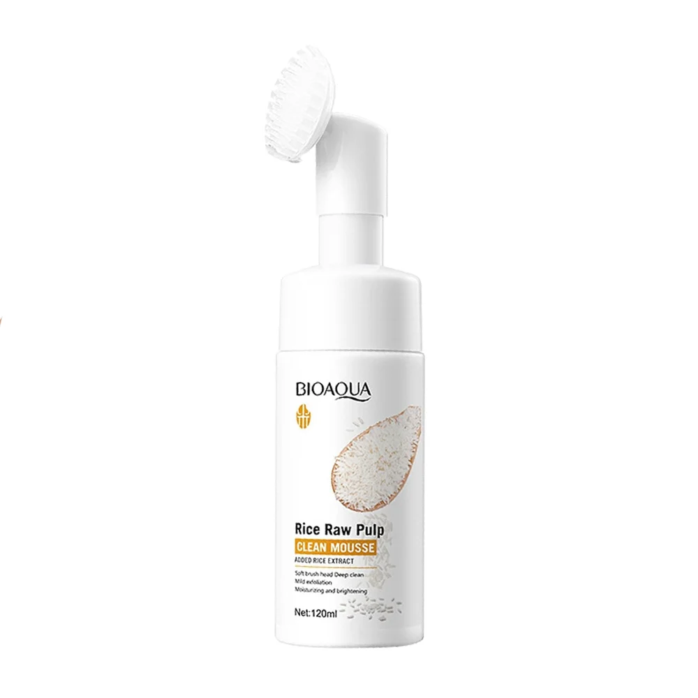 Mousse espuma facial limpiadora con extracto de arroz, 120ml / bioqua…
