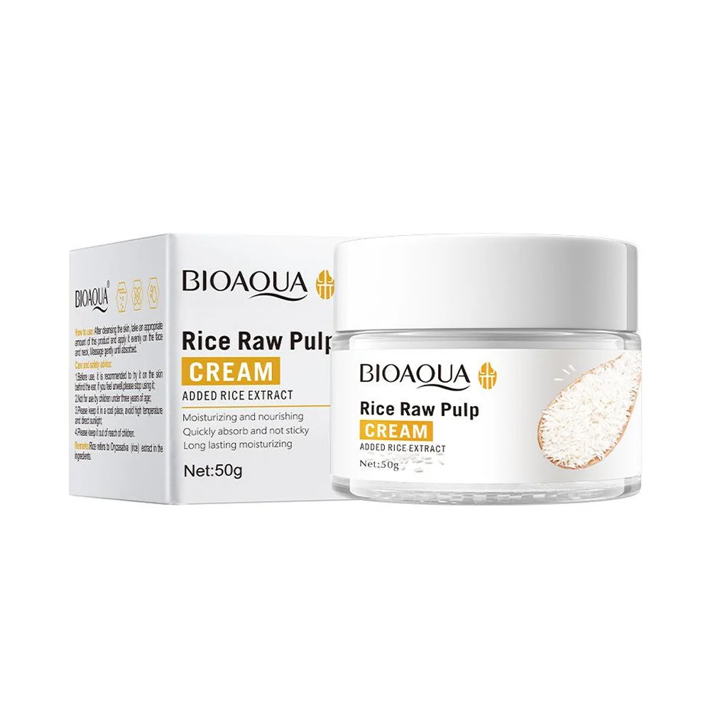 Crema facial bioaqua con extracto de arroz para hidratar la piel, 50g…