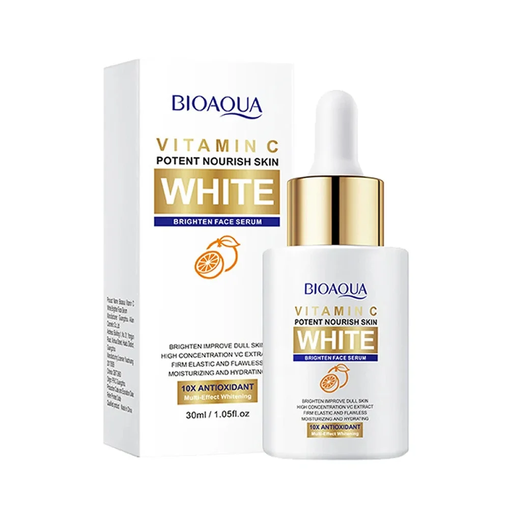 Suero facial bioaqua con extracto de vitamina c para blanquear e ilum…