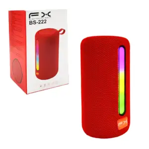 Bocina cilíndrica pequeña bluetooth, sonido 360, luces rgb, entrada u…
