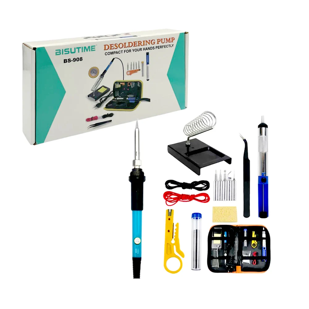 Kit de cautín para soldadura de temperatura ajustable, variedad de ac…