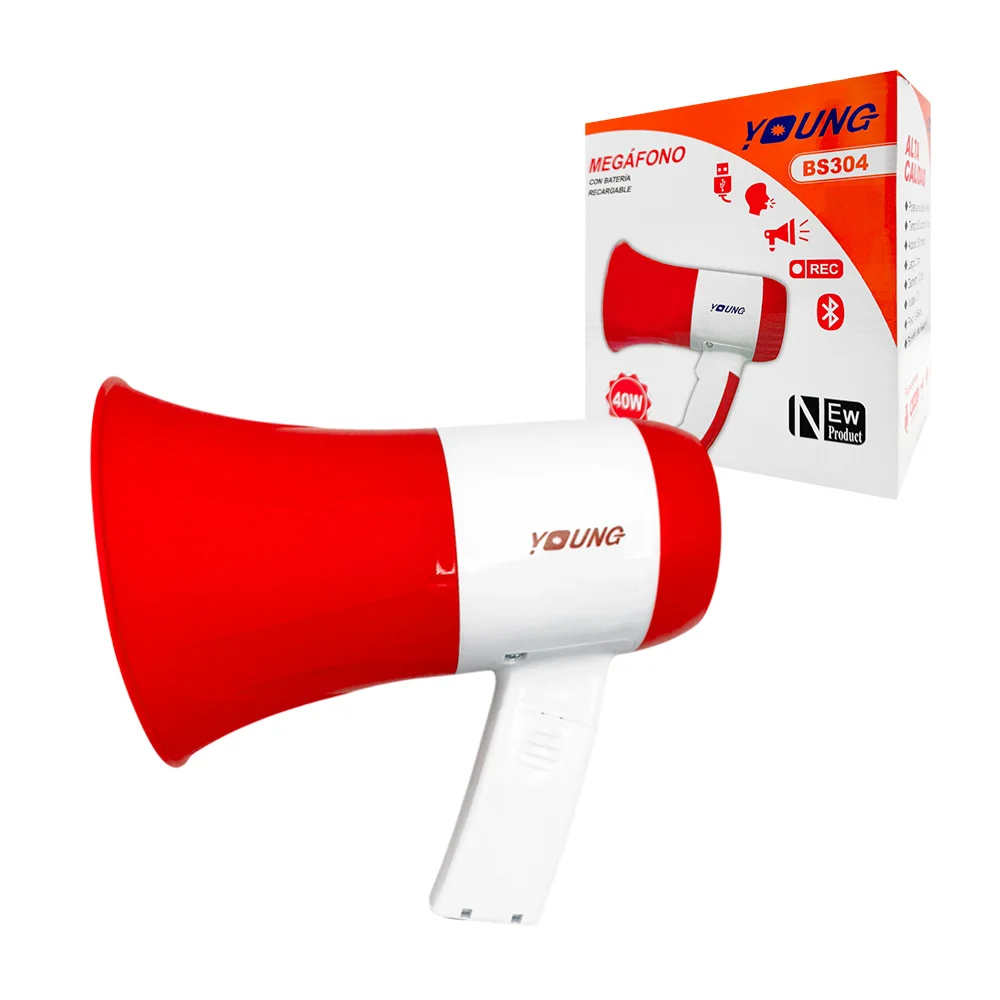 Megáfono - altavoz recargable bluetooth entrada tf, usb, control de a…