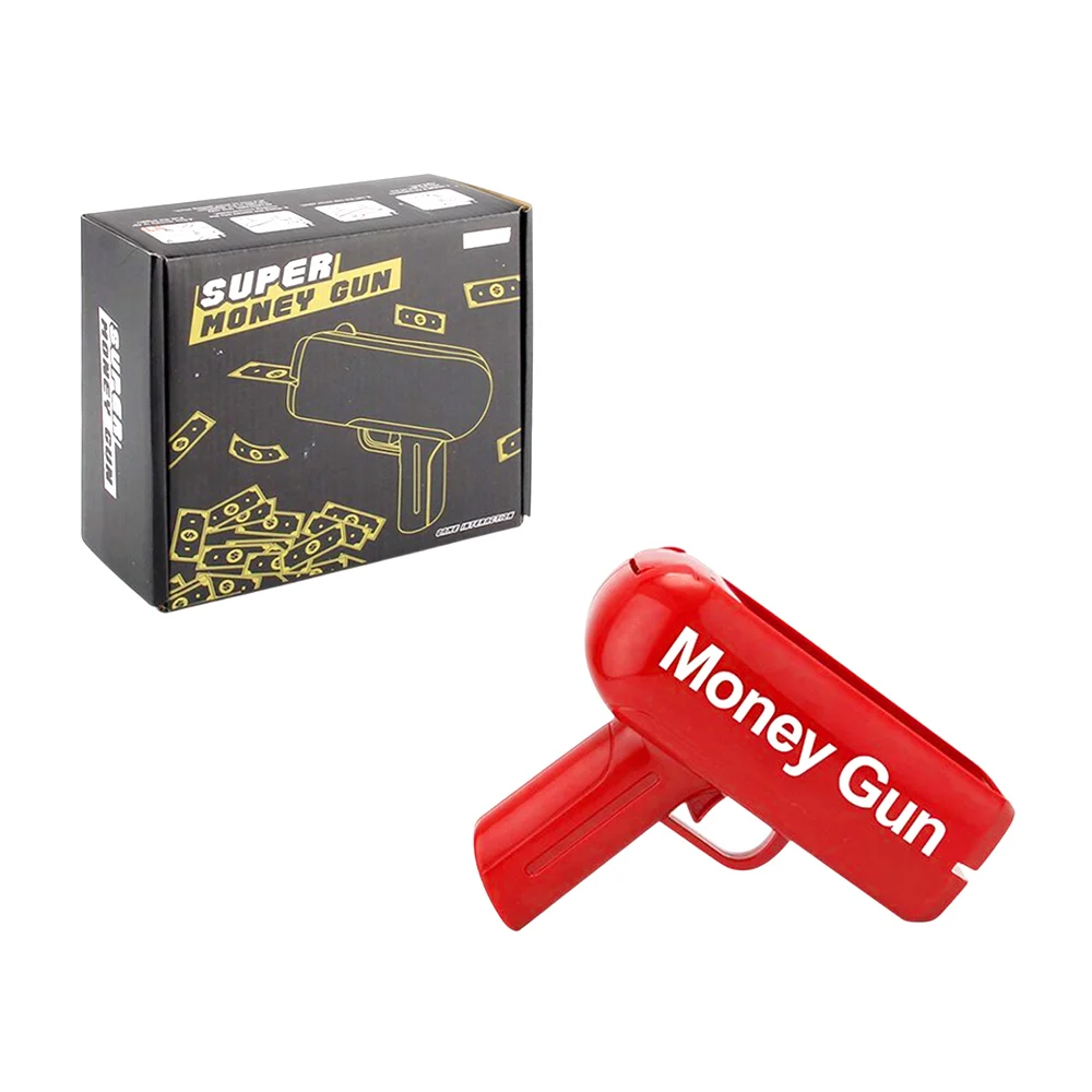 Juguete pistola de plástico lanza billetes de papel / super money gun…