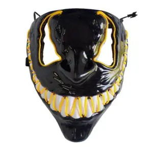 Máscara para halloween con diseño sonriente + tira de luz led neón, v…