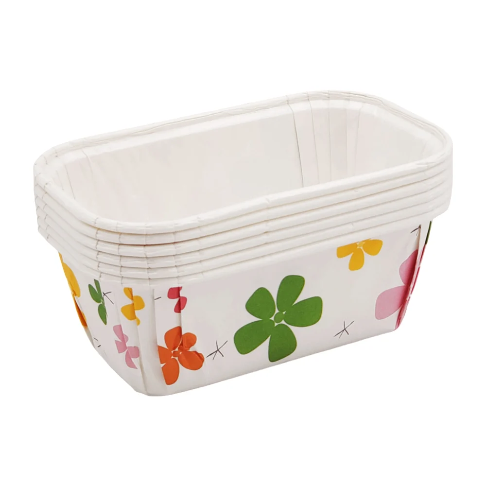 Paquete de 6 capacillos para cucake, con estampado de flores, 8 x 4 x…