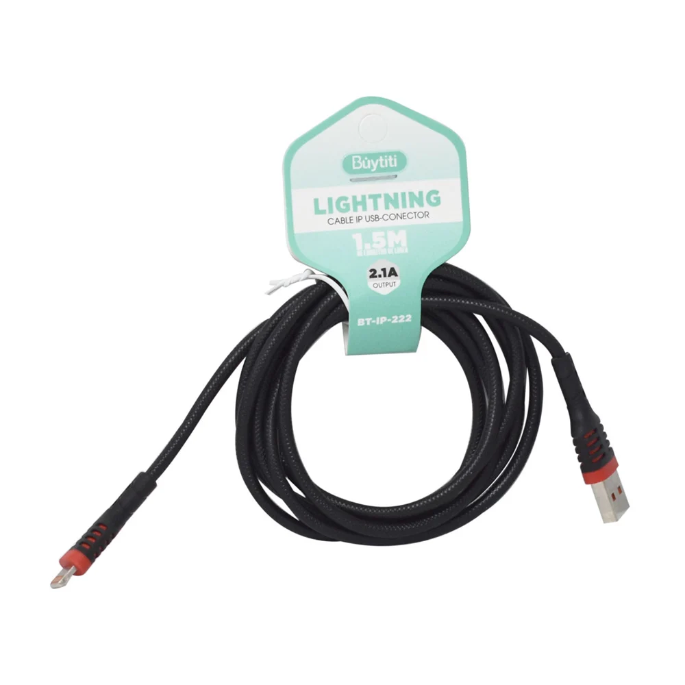 Cable usb tipo agujeta de 1.5m con entrada lightning iphone para carg…