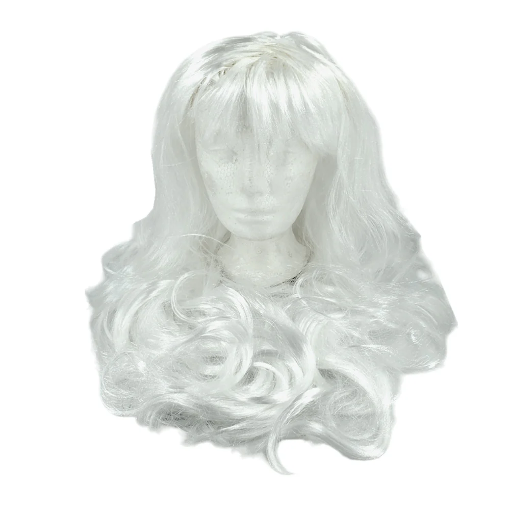 Peluca larga en tono blanco para disfraz de halloween, 90cm / bt-jf00…