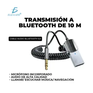 Adaptador receptor transmisor usb ele-gate bluetooth con entrada auxi…