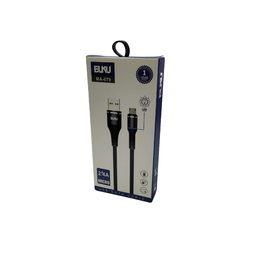 Cable usb buku de 1 metro con entrada v8 para transferencia de datos …
